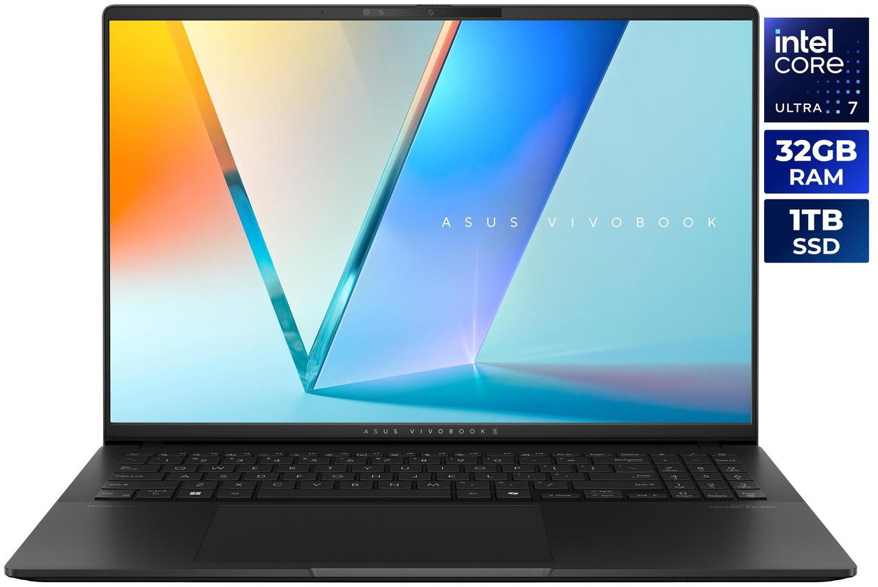 ASUS Vivobook S 16" 3K OLED Intel Core Ultra 7 255H - 32GB RAM - 1TB SSD Windows 11 Home (S5606CA-NS79)
