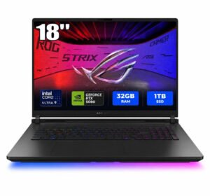 ASUS ROG Strix 18.0" Gaming Laptop - Intel Core Ultra 9 290HX Plus - GeForce RTX 5080 Laptop GPU - 32GB DDR5 RAM- 1TB SSD - Windows 11 Home (90NR0LI1-M00D70 )