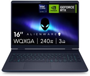 Alienware 16X Aurora Gaming Laptop AC16251-16-inch WQXGA OLED 240Hz 3ms Display, Intel Core 7 270HX Plus, 16GB DDR5 RAM, 1TB SSD, NVIDIA GeForce RTX 5060, Windows 11 Home, Onsite Service - Blue